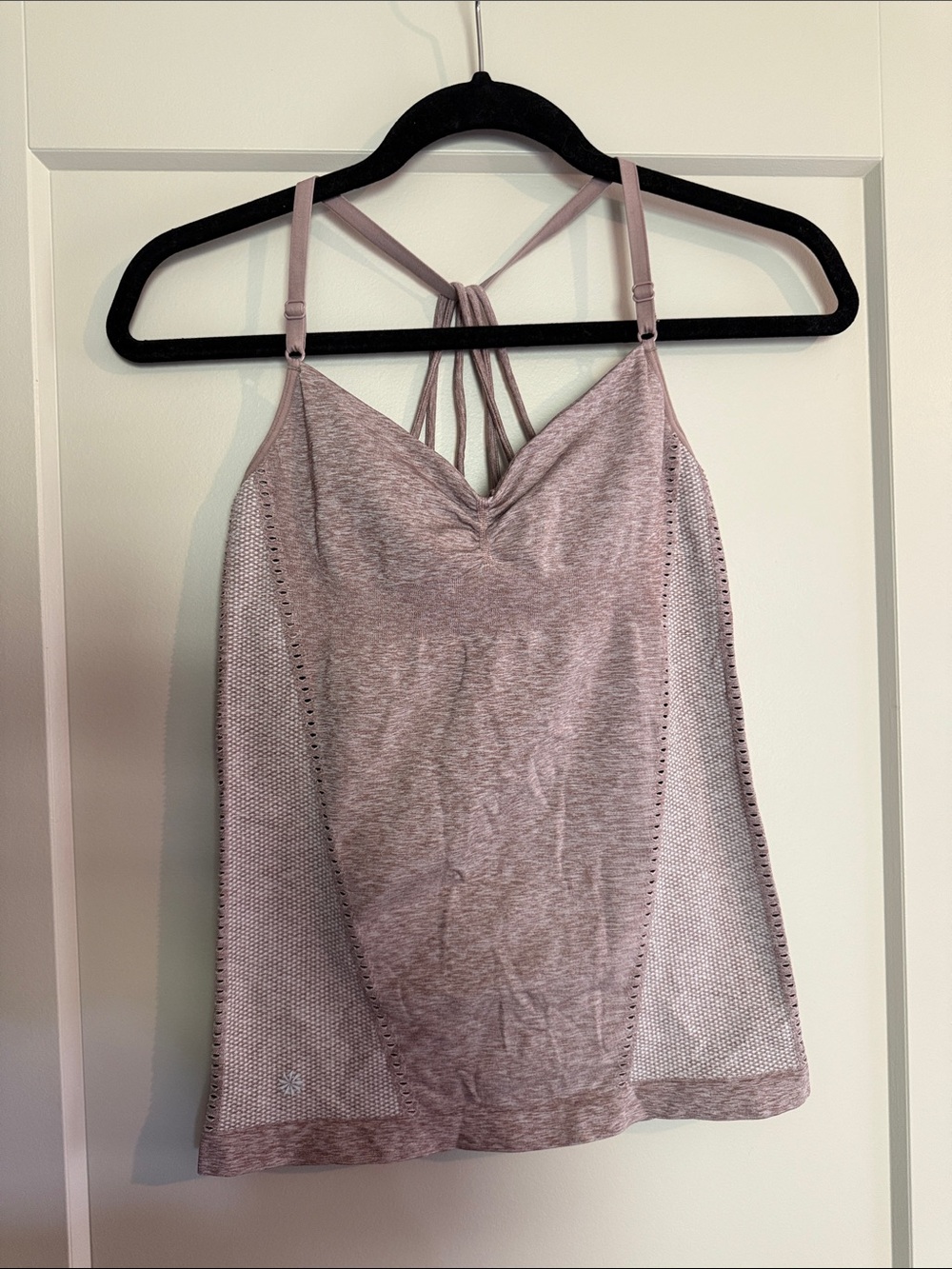 Athleta Strappy Workout Cami in Light Mauve